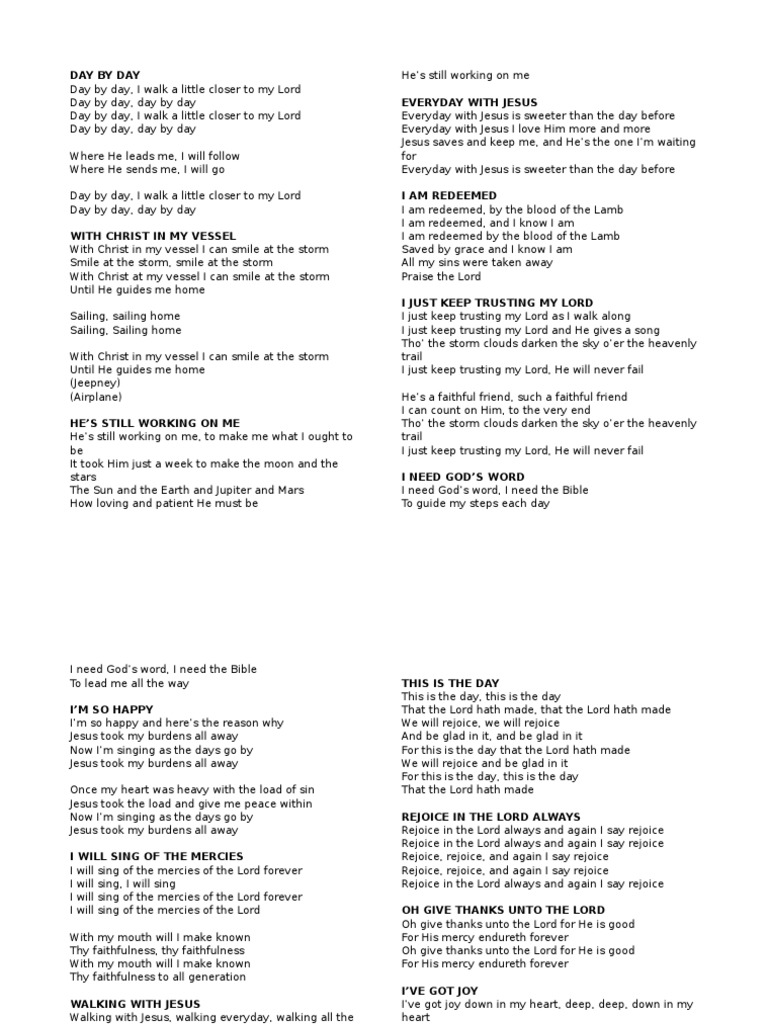 Choruses PDF Lamb Of God Jesus