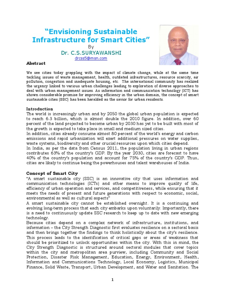 Sustainable Smart Cities Framework | PDF | Infrastructure | Sustainable ...
