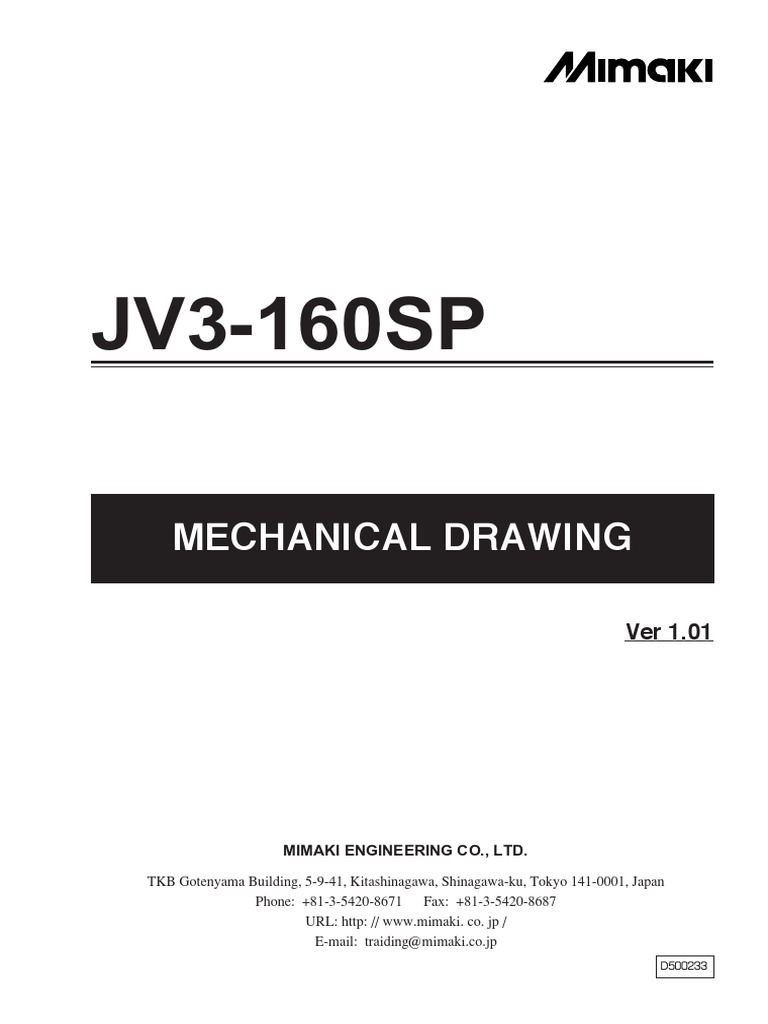 JV3-160SP Mechanical Drawing | PDF