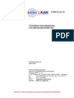 G-LK-01 Pedoman KAN Mengenai Kalibrasi Micrometer (IN) PDF