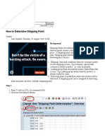 How To Determine Shipping Point