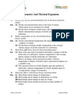 Thermometry and Thermal Expansion: Physics Class-IX Question Bank 1