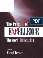 The Pursuit of Excellence Through Education - Michel Ferrari PDF