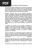 Análisis de Película Malas Enseñanzas