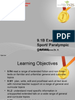 9.1B Exercise and Sport - Paralympic Games - PowerPoint