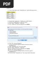 Exercise 1 Merge Files: Fieldname Fieldtype