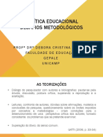 Apres. Palestra Politica Educacional- Desafios Metodologicos - Profa. Dra. Debora Cristina Jeffrey