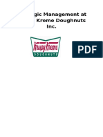 Strategic Management at Krispy Kreme Doughnuts Inc 001