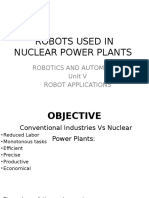 Robots Used in Nuclear Power Plants: Robotics and Automation Unit V Robot Applications