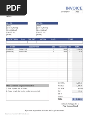 Sales Invoice