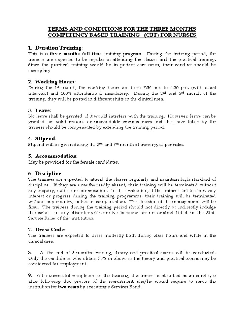 Terms for Nursing CBT Program | PDF | Nursing | Employment