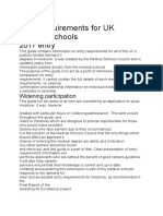 Entry Requirements For UK Medical Schools