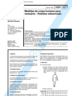NBR 13377 - Medidas Do Corpo Humano Para Vestuario - Padroes is
