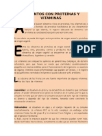 ALIMENTOS CON PROTEÍNAS Y VITAMINAS Sebas Mercado I C