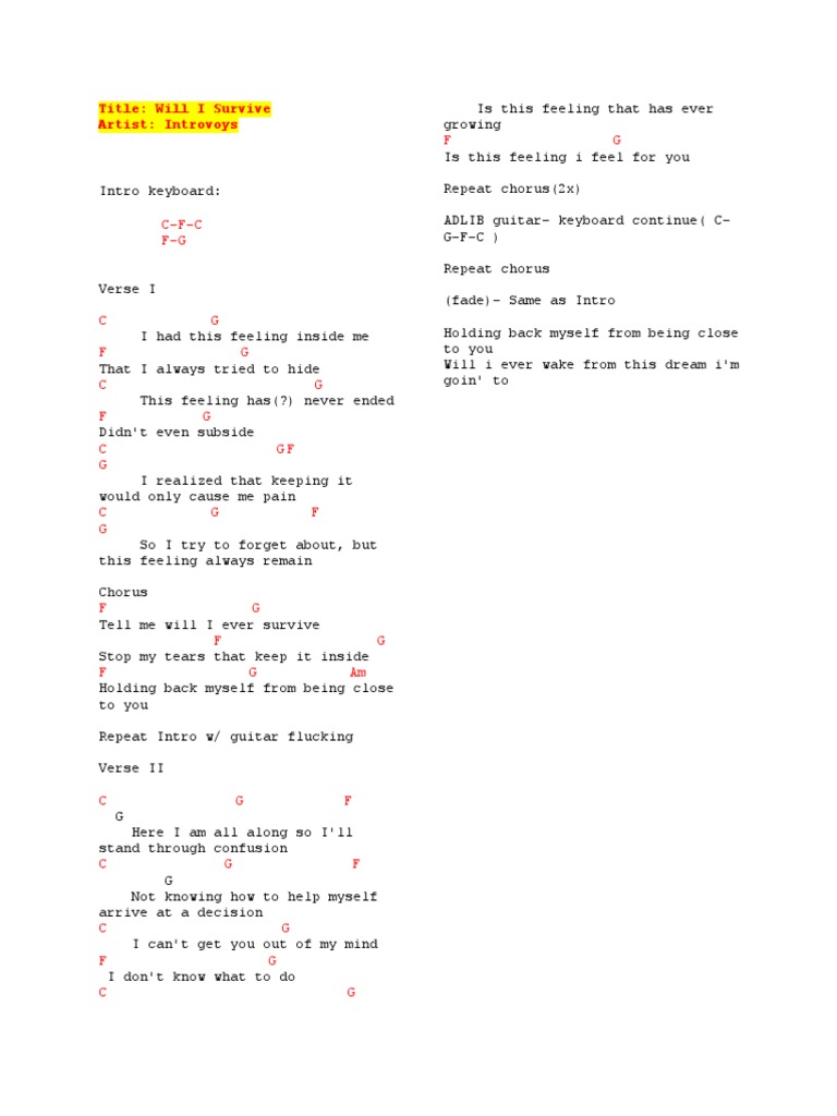 Introvoys Chords and Lyrics Collection | PDF | Song Structure | Music ...