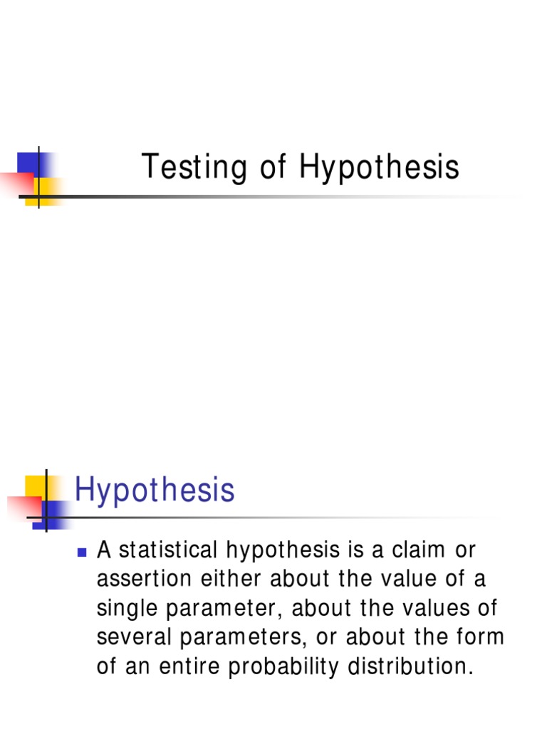 what is the hypothesis of normal distribution