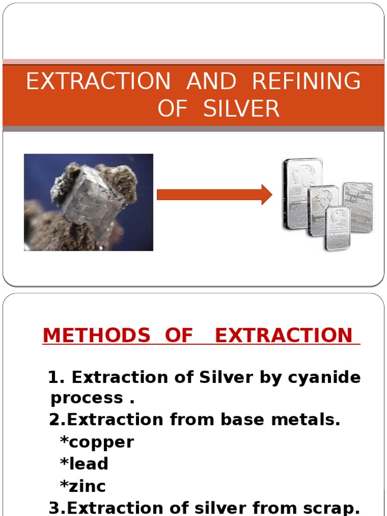 Extraction of Silver PDF Silver Anode