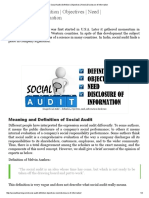 Social Audit - Definition - Objectives - Need - Disclosure of Information PDF