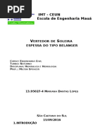 LABORATÓRIO 7 - Hidrologia - Vertedor de Soleira Espessa Do Tipo Belanger - Mariana