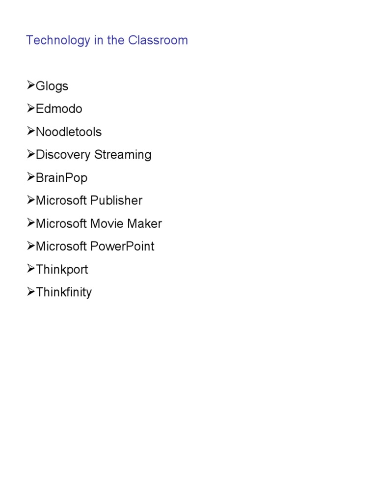 Technology Tools for Classroom Use | PDF | Games & Activities | Computers