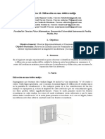 Práctica 12 - Difracción en Una Doble Rendija