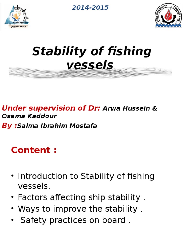 Stability of Fishing Vessels: Under Supervision of DR: by | PDF | Ships | Watercraft - Saltwater Fish Tank Stability And Consistency
