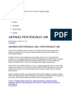 Artikel Pencemaran Air