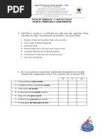 Ficha de Trabalho (Sujeito - Predicado - Complementos)