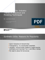 Synthetic Cdos: Industry Trends in Analytical and Modeling Techniques