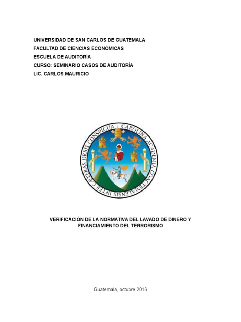 Lavado de Dinero y Terrorismo en Guatemala | PDF