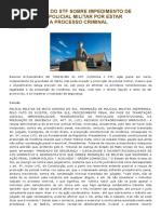 Entendimento Do Stf Sobre Impedimento de Promoção de Policial Militar Por Estar Respondendo a Processo Criminal __ Viatucuju