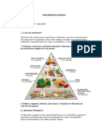 Especialidade de Nutrição