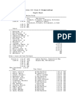 Section III Class B Championships Psych Sheets