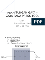 Perhitungan Gaya - Gaya Pada Press Tool