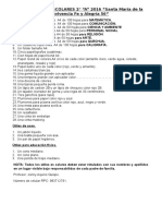 Lista de Útiles Escolares 2