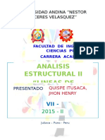 Analisis Estructural Ii "Lineas De: Universidad Andina "Nestor Caceres Velasquez"