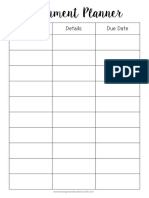 Assignment Planner PDF