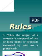  Rules on Subject Verb Agreement