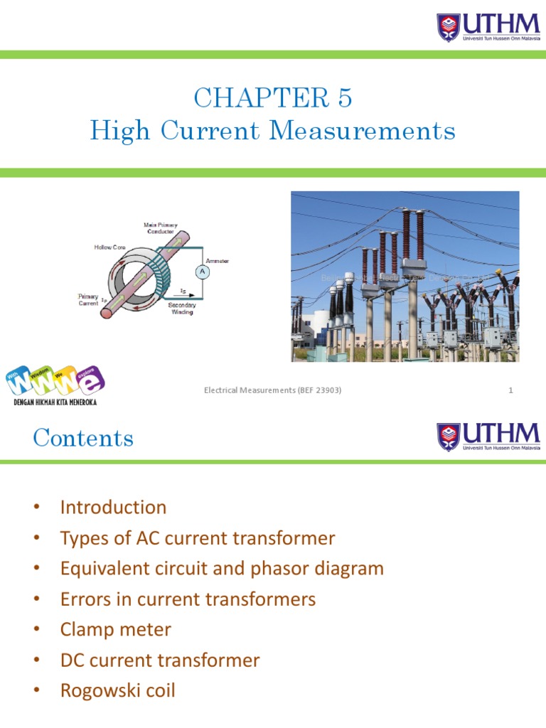 Bef 23903 - Chapter 5 - High Current Measurements | PDF | Transformer ...