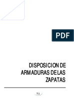 Disposicion de Armaduras de Las Zapatas