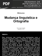 Minicurso Mudança Linguística e Ortografia