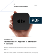 How to Connect Apple TV to a Hotel Wi-Fi Network