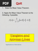 Tangent and Normal Lines - Rectilinear Motion