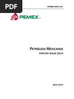 Informe Anual PEMEX 2014