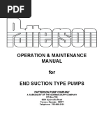 Operation & Maintenance Manual For End Suction Type Pumps: Patterson ...