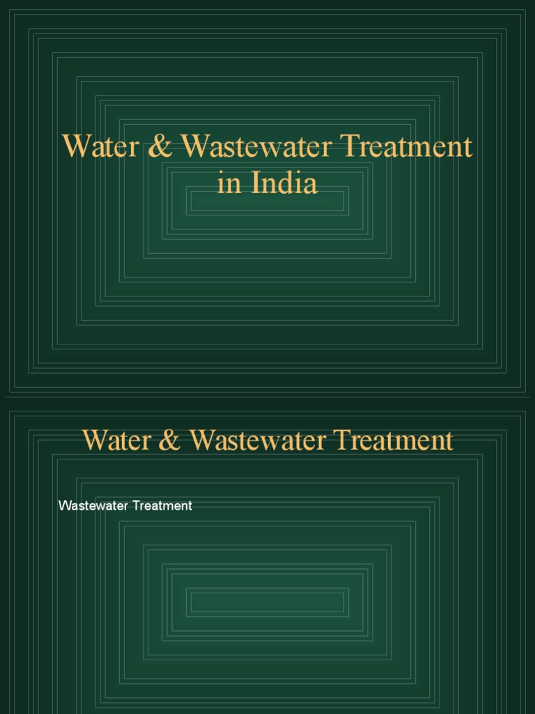 Water & Wastewater Treatment in India | PDF | Sewage Treatment | Hydrology