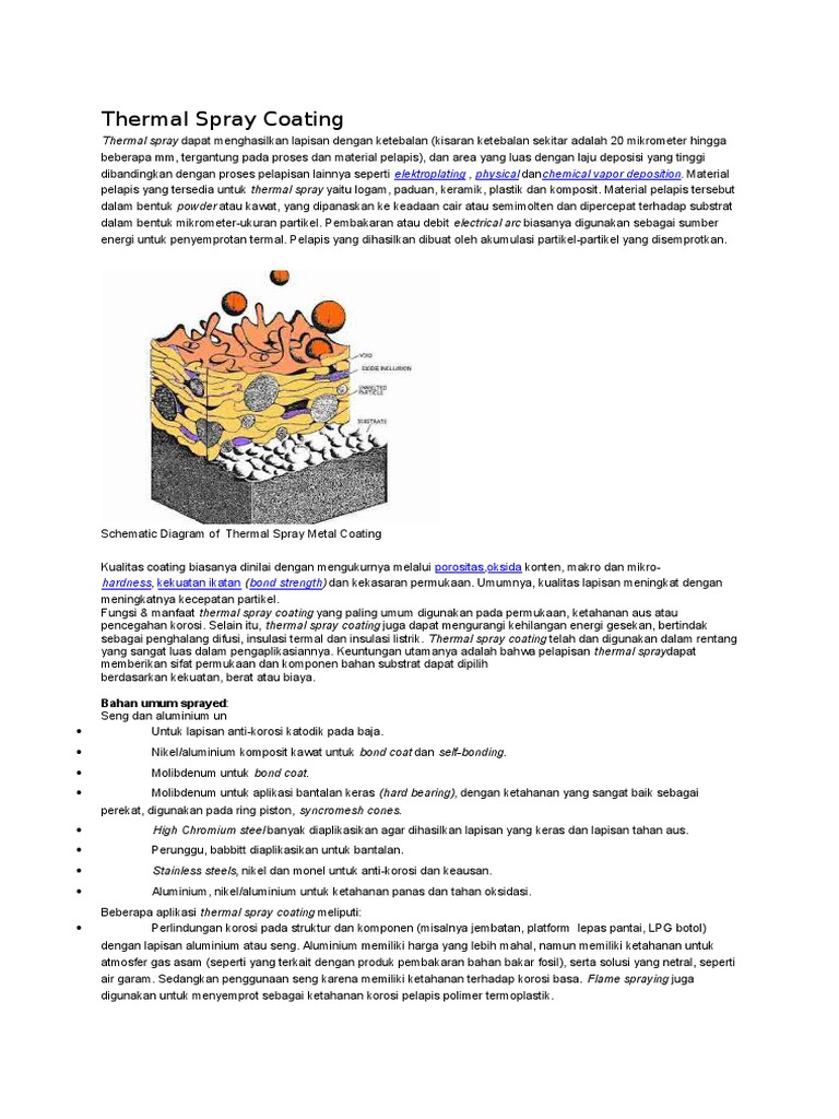 Thermal Spray Coating | PDF