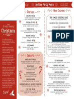 Christmas Fayre Menu 