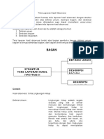 Teks Laporan Hasil Observasi