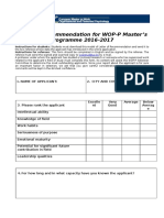 WOP Model of Recommendation Letter